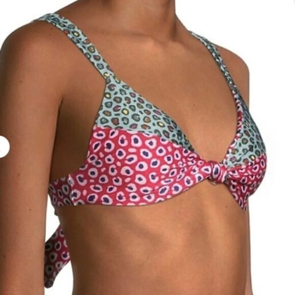 Farm Rio Leopard Patch Bra Top In Multi - Picture 4 of 7